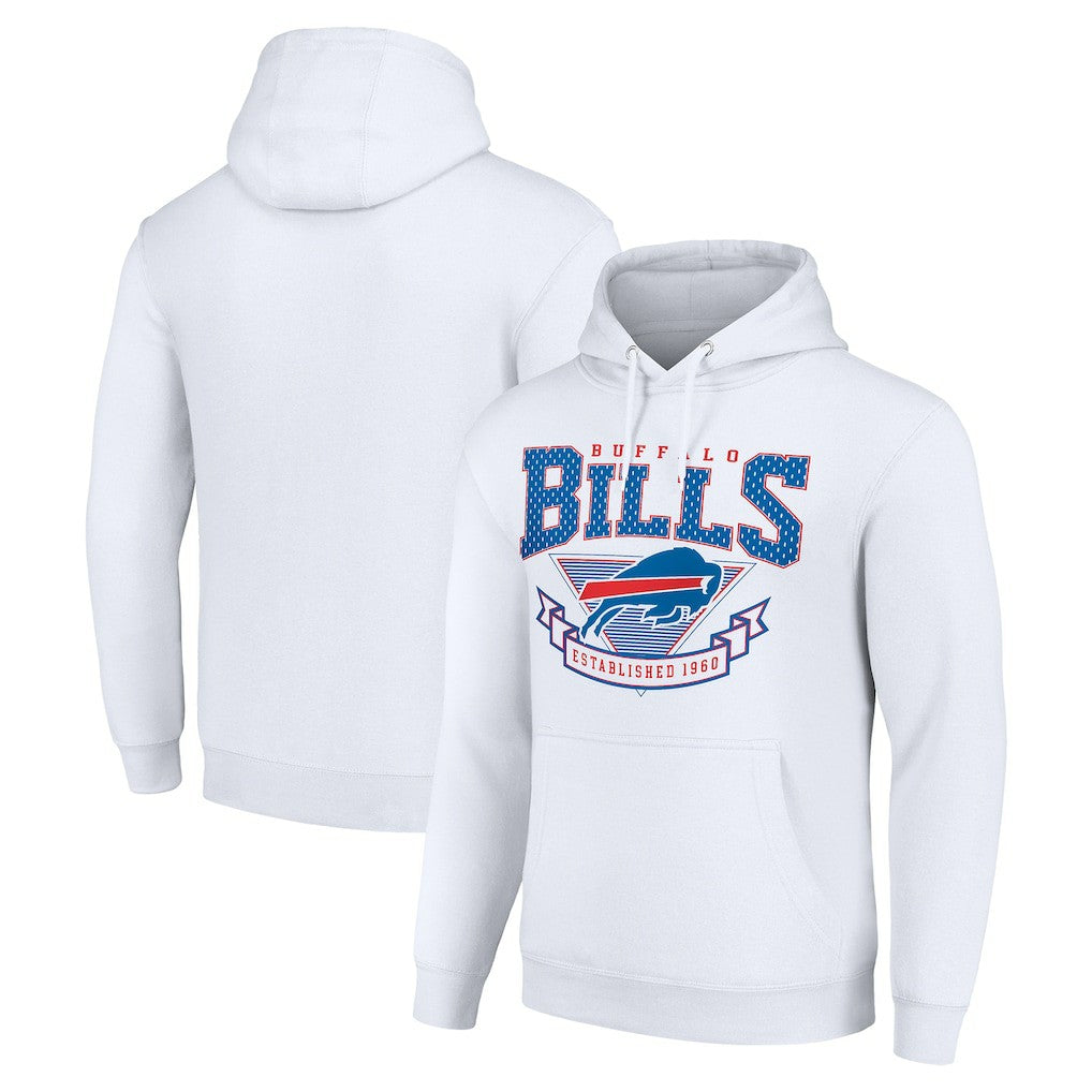Buffalo Bills Starter ‘80s Inspired Pullover Hoodie White