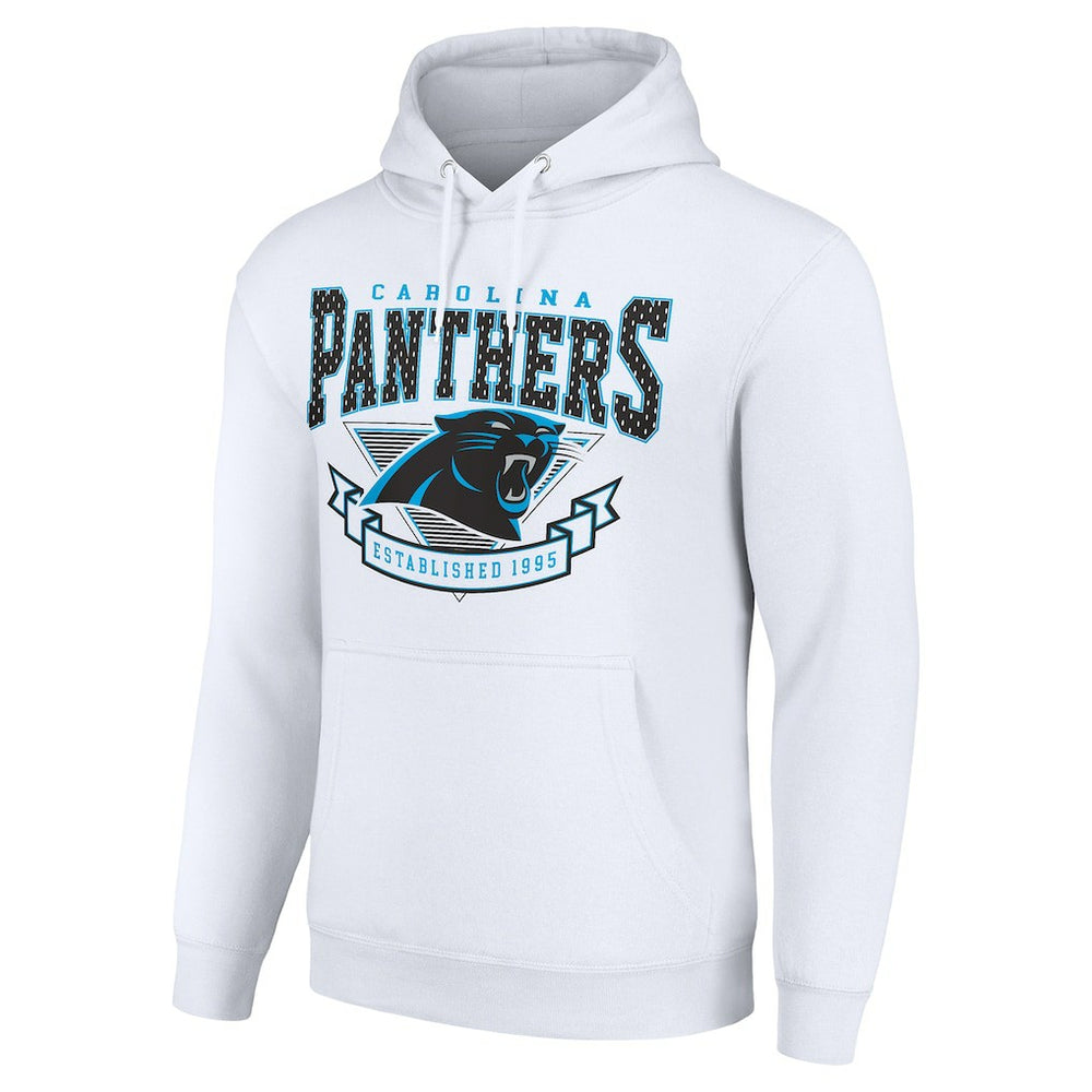 Carolina Panthers Starter ‘80s Inspired Pullover Hoodie White