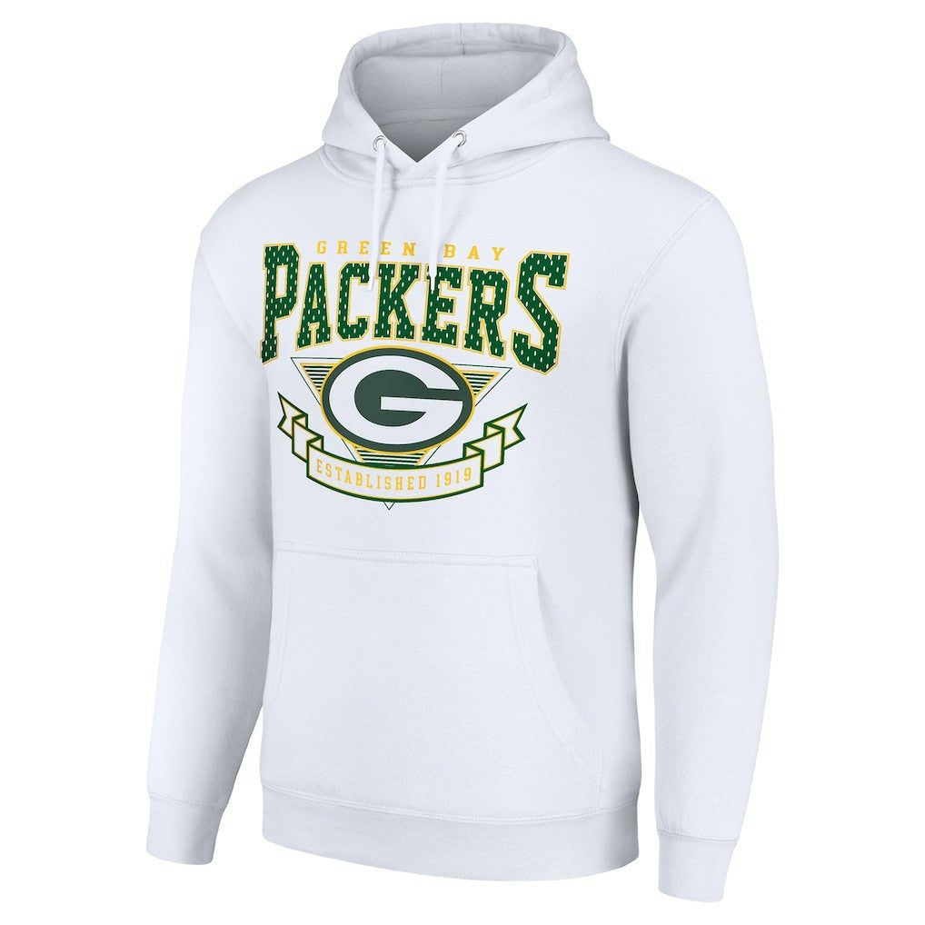 Green Bay Packers Starter ‘80s Inspired Pullover Hoodie White