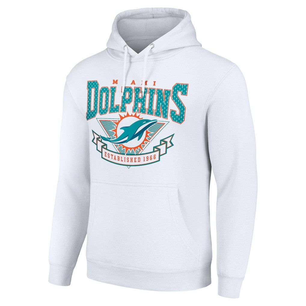 Miami Dolphins Starter ‘80s Inspired Pullover Hoodie White