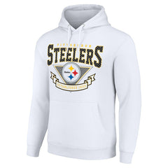 Pittsburgh Steelers Starter ‘80s Inspired Pullover Hoodie White