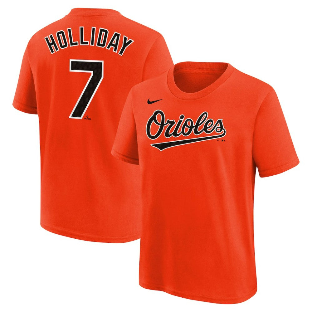 Jackson Holliday Baltimore Orioles Nike Youth Name & Number T-Shirt - Orange T-shirts