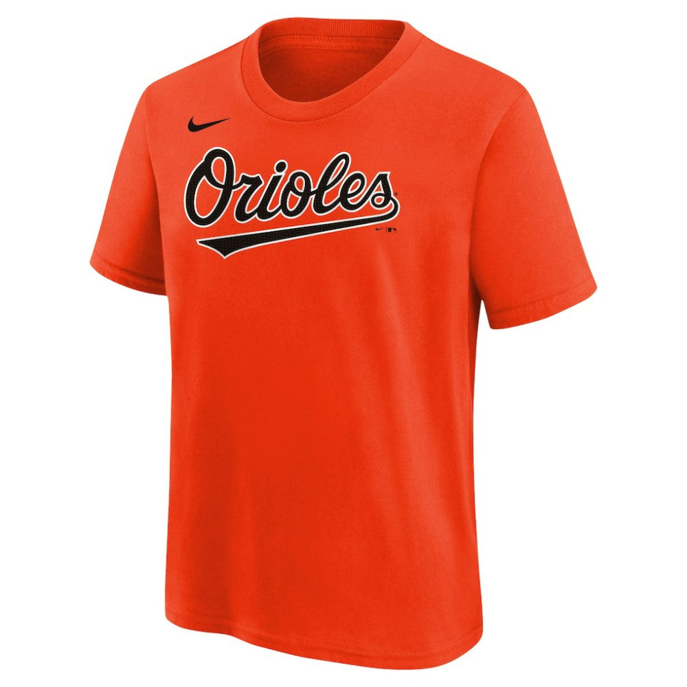 Jackson Holliday Baltimore Orioles Nike Youth Name & Number T-Shirt - Orange T-shirts