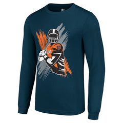 Chicago Bears Starter Player X Logo Graphic Long Sleeve T-Shirt Navy