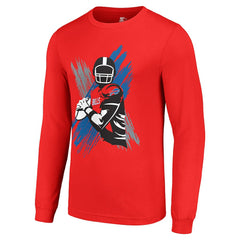 Buffalo Bills Starter Player X Logo Graphic Long Sleeve T-Shirt Red