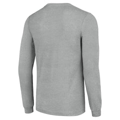 Detroit Lions Starter Player X Logo Graphic Long Sleeve T-Shirt Heather Gray