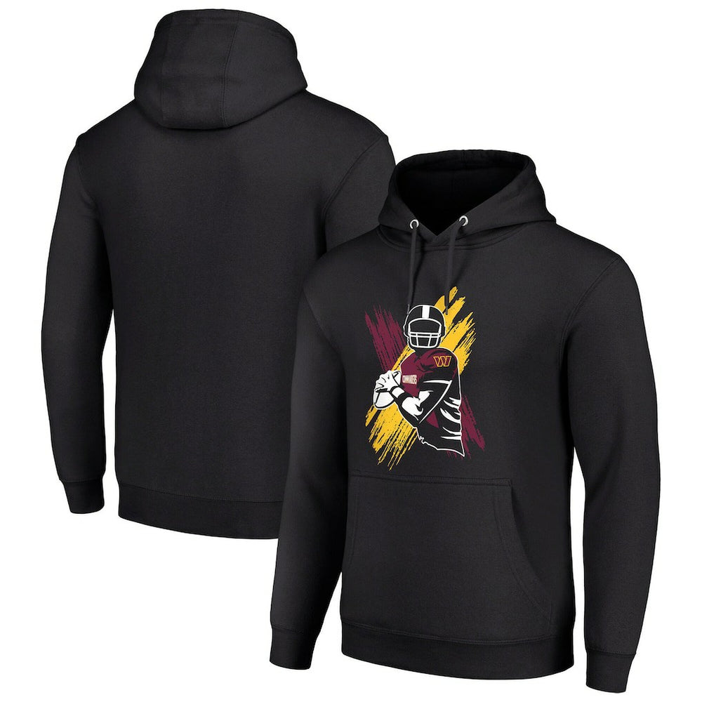 Washington Commanders Starter Player X Fleece Pullover Hoodie Black
