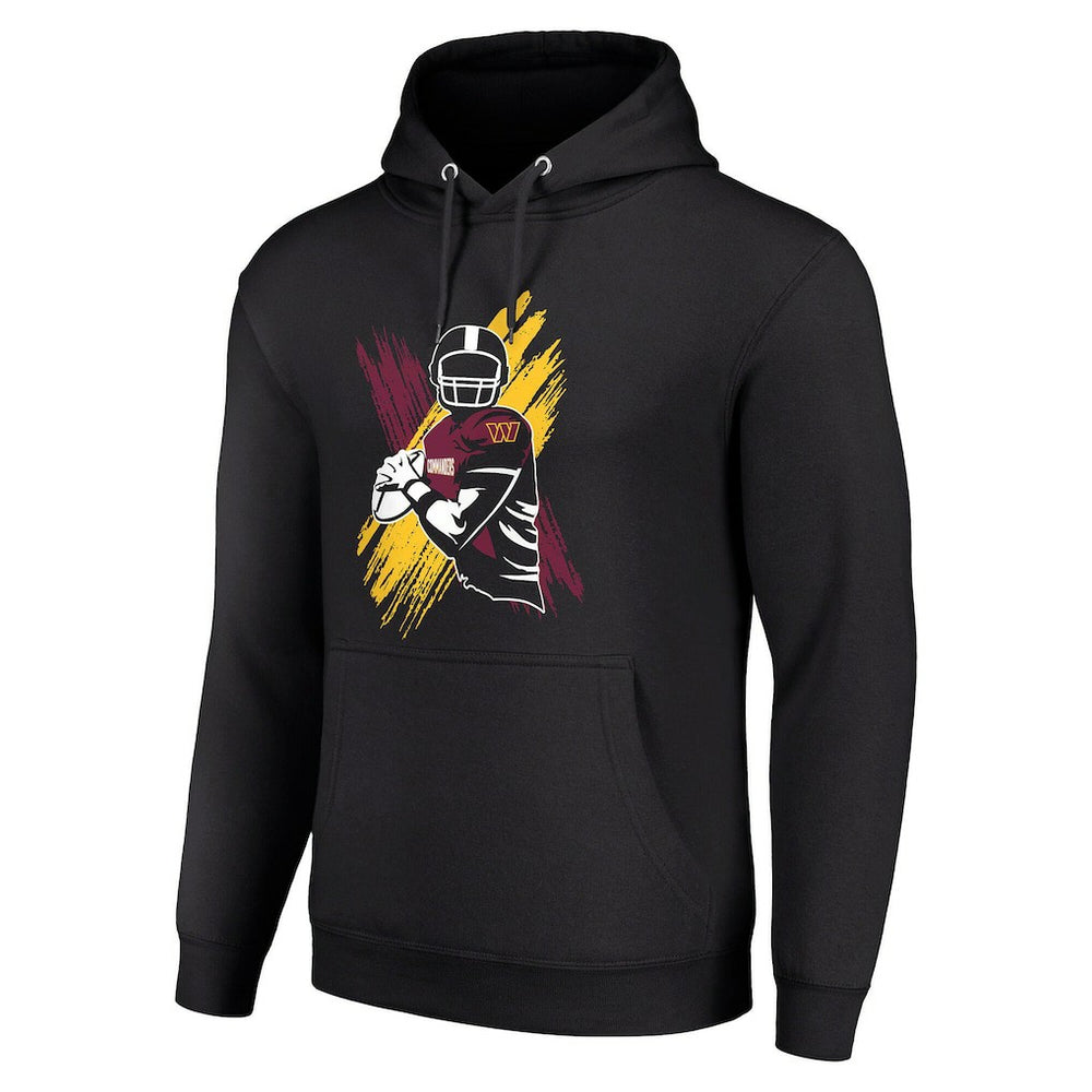 Washington Commanders Starter Player X Fleece Pullover Hoodie Black