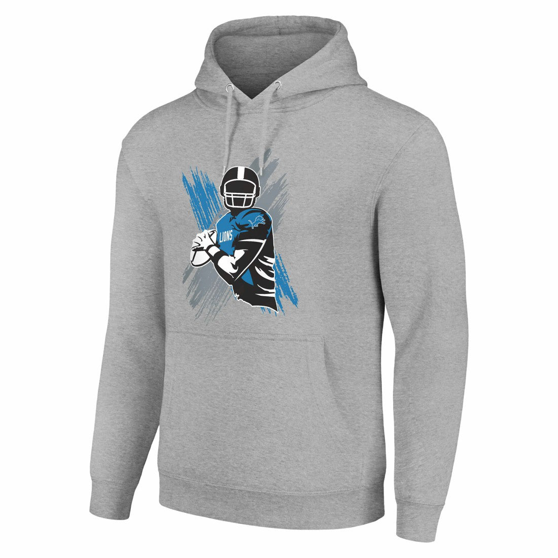 Detroit Lions Starter Player X Fleece Pullover Hoodie Heather Gray