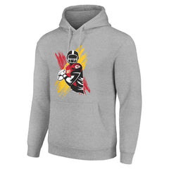 Kansas City Chiefs Starter Player X Fleece Pullover Hoodie Heather Gray