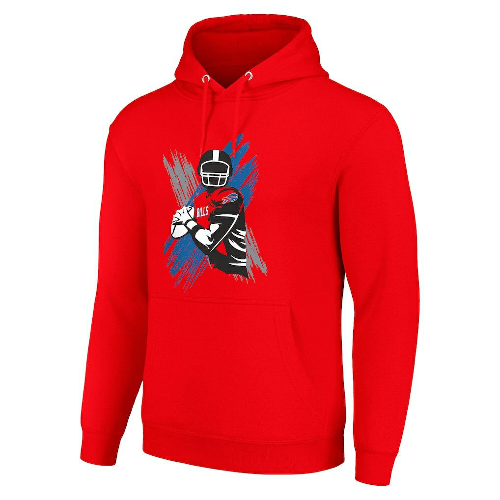 Buffalo Bills Starter Player X Fleece Pullover Hoodie Red