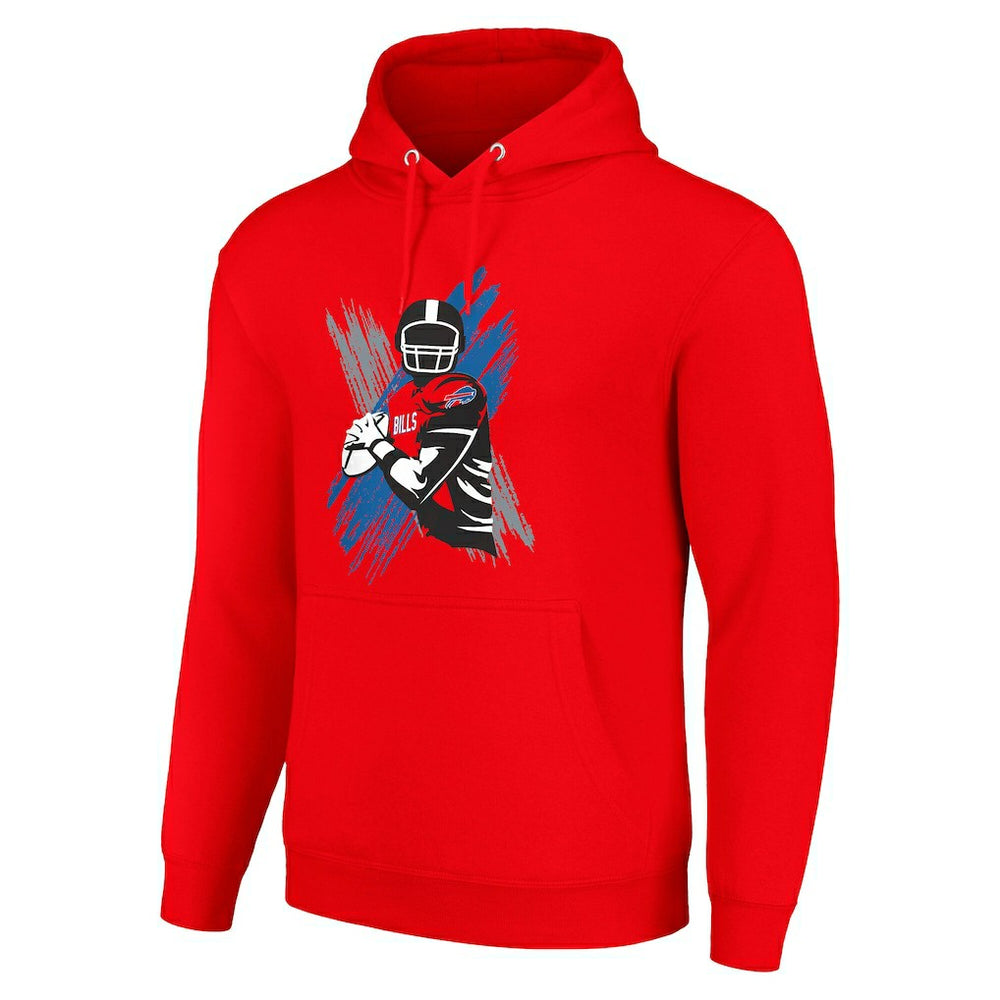 Buffalo Bills Starter Player X Fleece Pullover Hoodie Red
