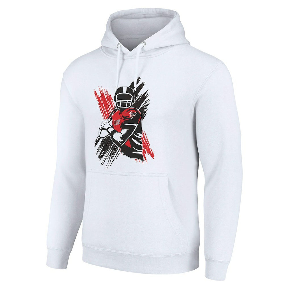 Atlanta Falcons Starter Player X Fleece Pullover Hoodie White