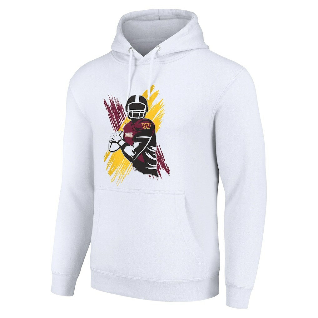 Washington Commanders Starter Player X Fleece Pullover Hoodie White