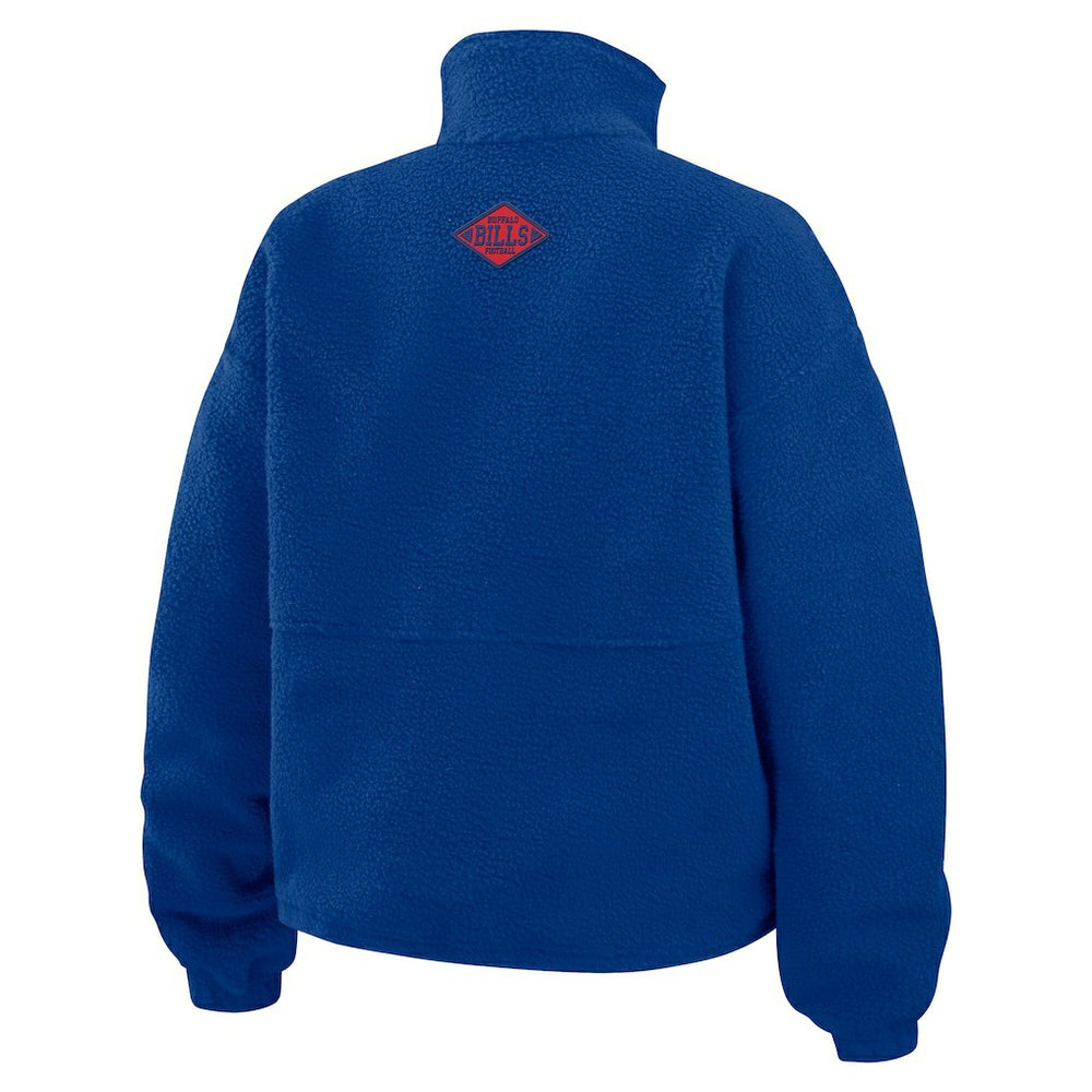 Buffalo Bills WEAR by Erin Andrews Women's Polar Fleece Half-Zip Jacket Royal