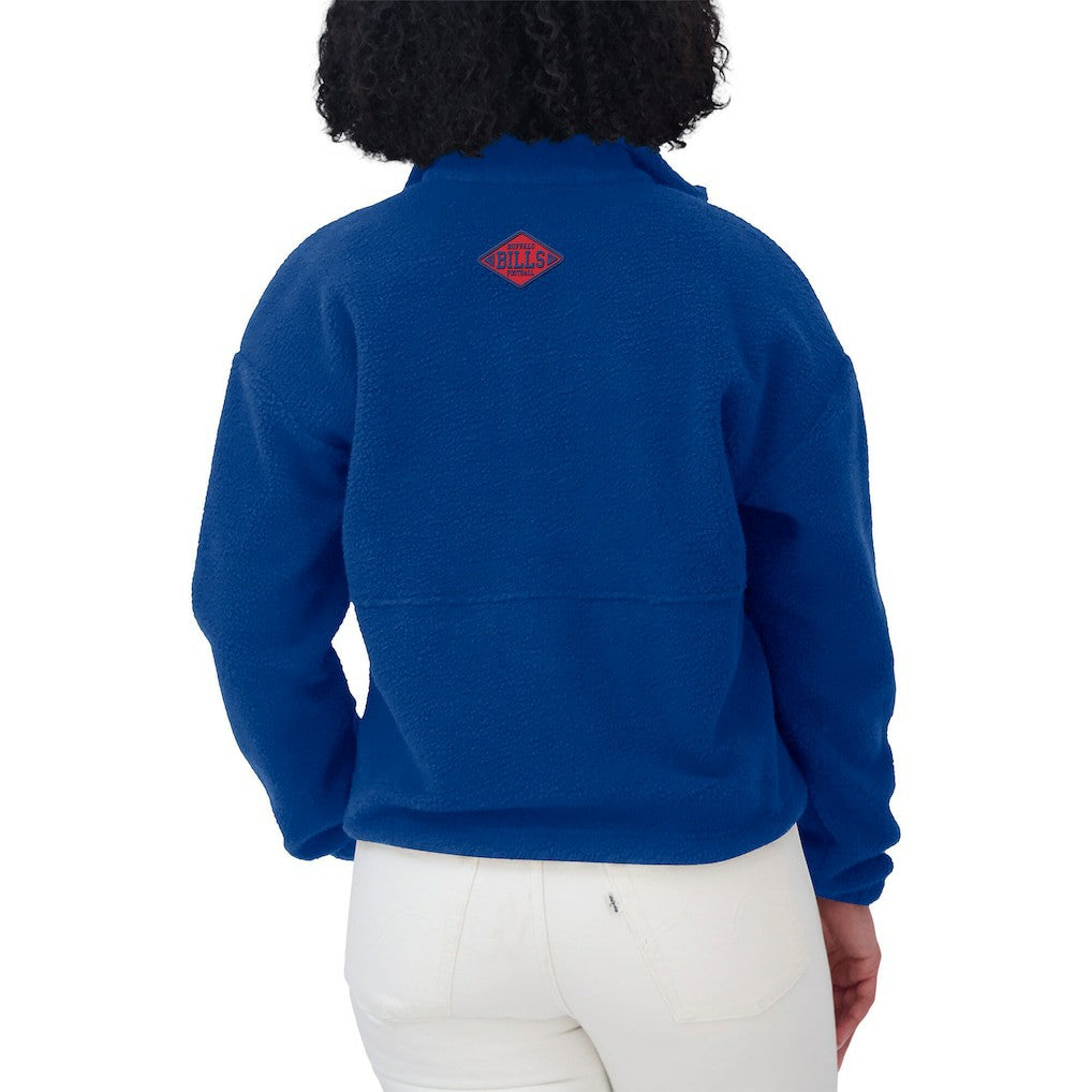 Buffalo Bills WEAR by Erin Andrews Women's Polar Fleece Half-Zip Jacket Royal