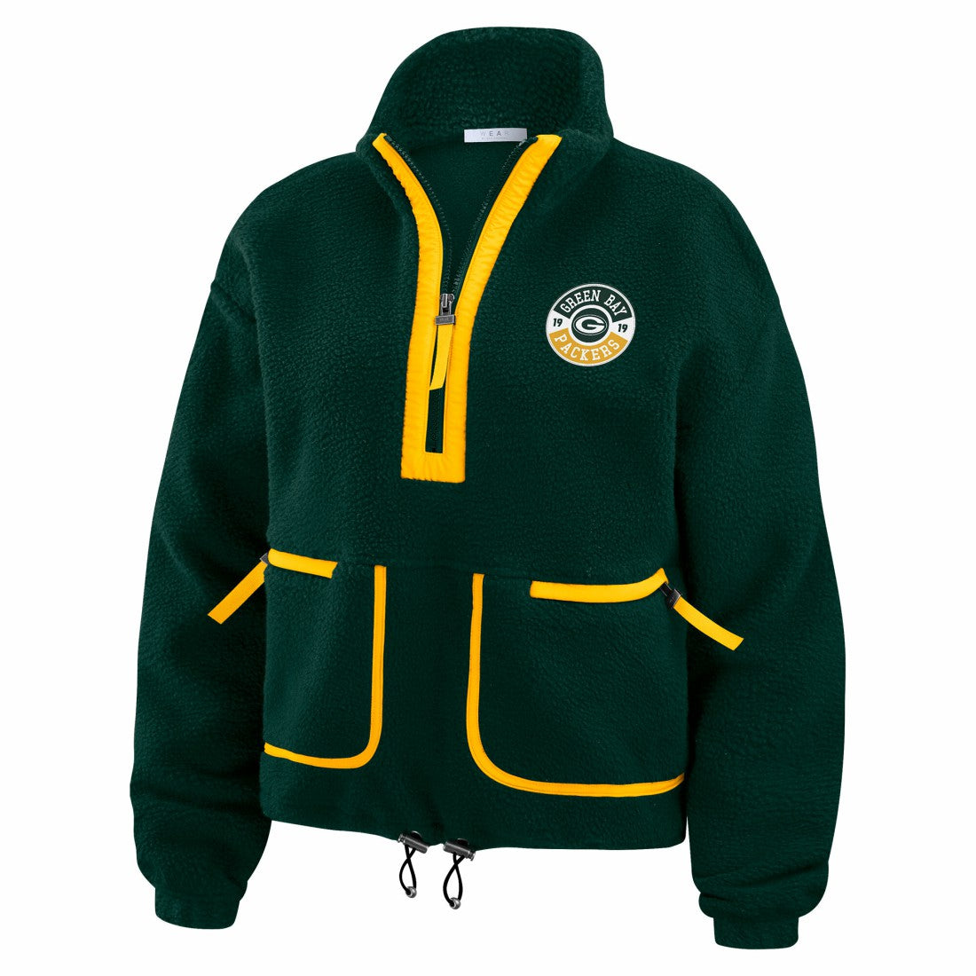 Green Bay Packers WEAR by Erin Andrews Women's Polar Fleece Half-Zip Jacket Green