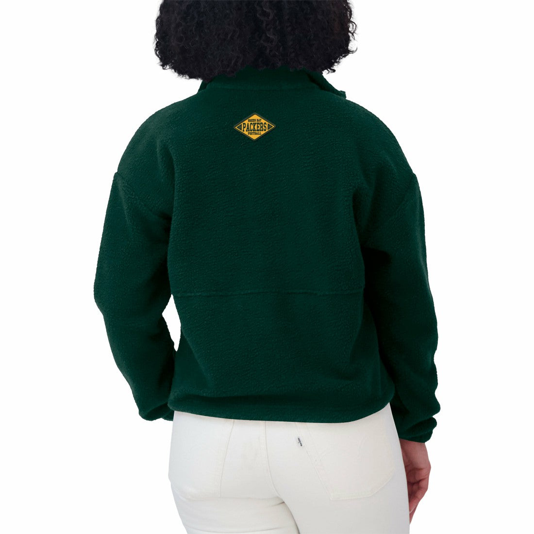 Green Bay Packers WEAR by Erin Andrews Women's Polar Fleece Half-Zip Jacket Green