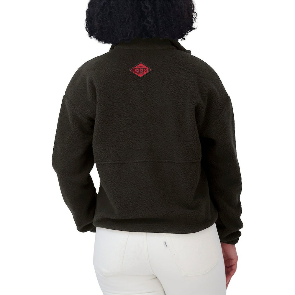 Kansas City Chiefs WEAR by Erin Andrews Women's Polar Fleece Half-Zip Jacket Black