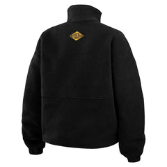 Pittsburgh Steelers WEAR by Erin Andrews Women's Polar Fleece Half-Zip Jacket Black