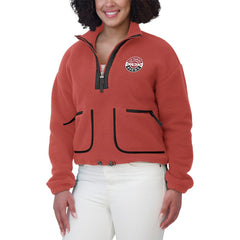 San Francisco 49ers WEAR by Erin Andrews Women's Polar Fleece Half-Zip Jacket Scarlet