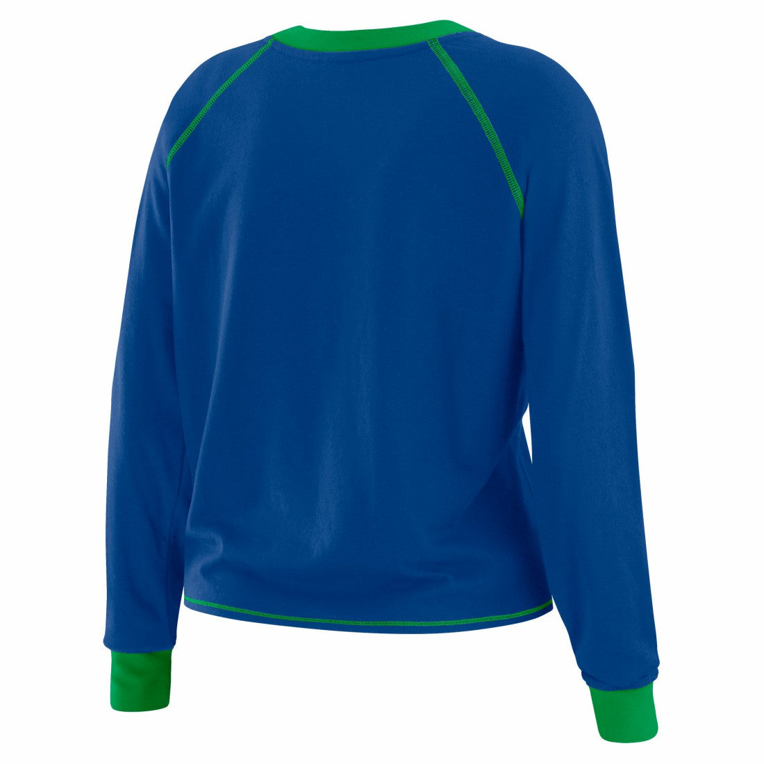 Seattle Seahawks WEAR by Erin Andrews Women's Tie-Front Long Sleeve Top Royal/Green