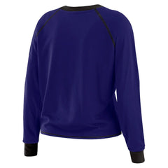 Baltimore Ravens WEAR by Erin Andrews Women's Tie-Front Long Sleeve Top Purple/Black