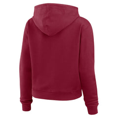 Washington Commanders WEAR by Erin Andrews Women's Waffle Hoodie Pullover Top Burgundy