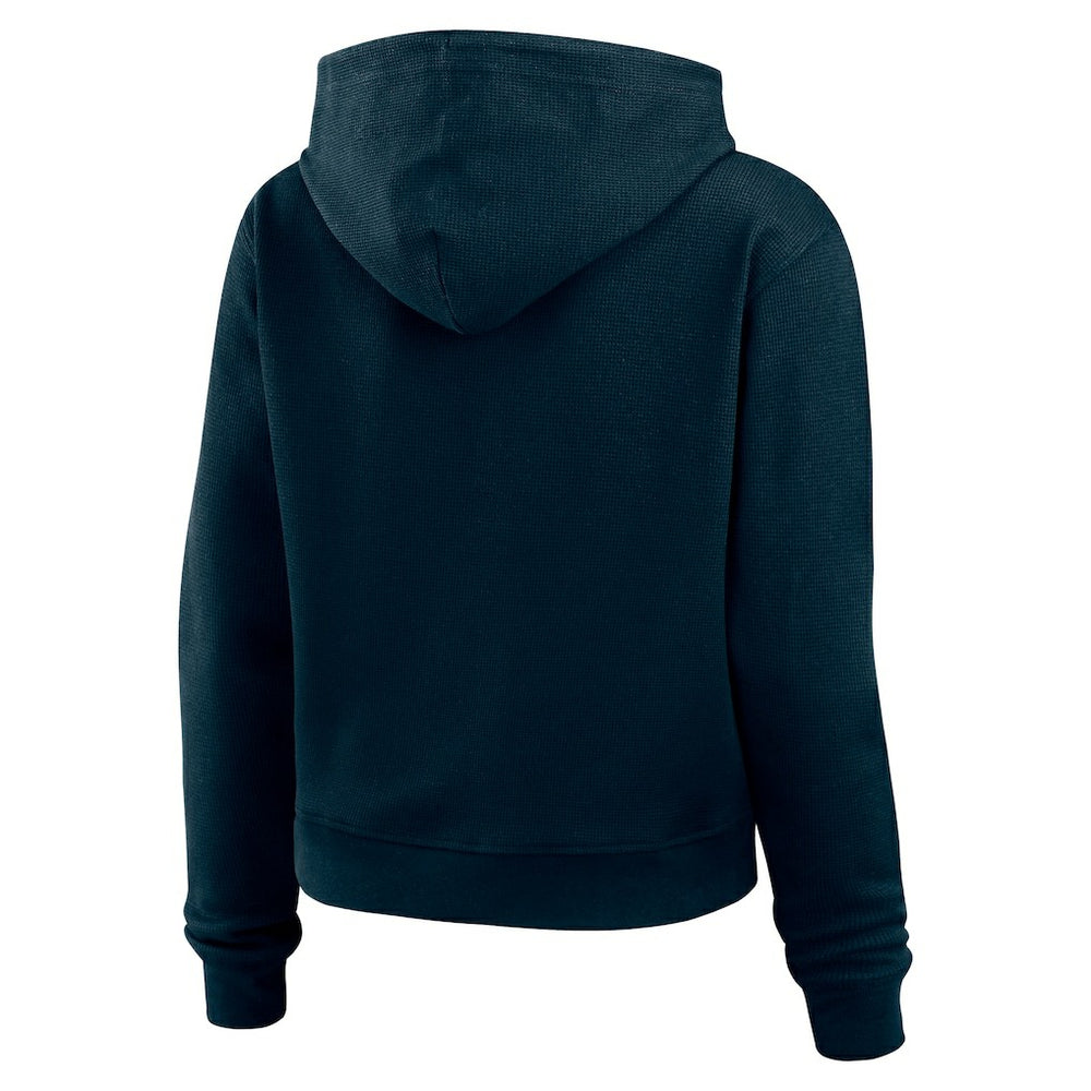 Chicago Bears WEAR by Erin Andrews Women's Waffle Hoodie Pullover Top Navy