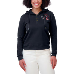 Houston Texans WEAR by Erin Andrews Women's Waffle Hoodie Pullover Top Navy