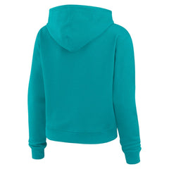 Miami Dolphins WEAR by Erin Andrews Women's Waffle Hoodie Pullover Top Aqua