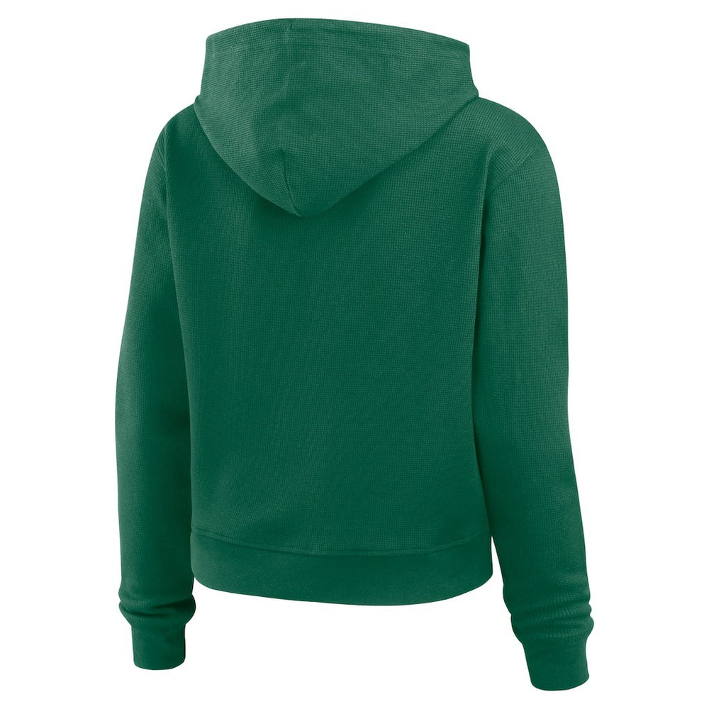 New York Jets WEAR by Erin Andrews Women's Waffle Hoodie Pullover Top Green