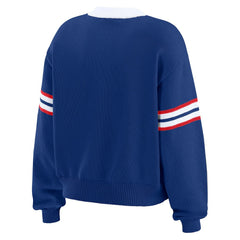 Buffalo Bills WEAR by Erin Andrews Women's Lace-Up Pullover Sweatshirt Royal