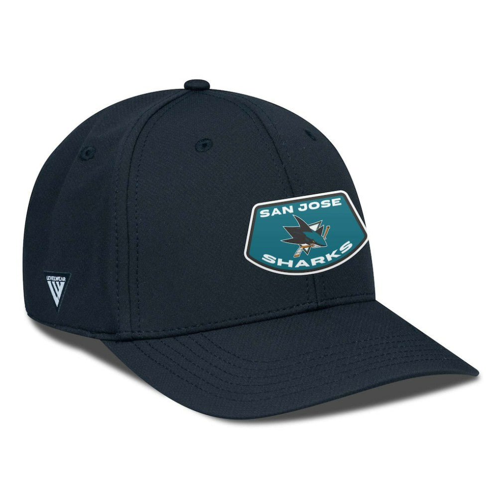 NHL San Jose Sharks Levelwear Rise Skylight Flex Hat - Black