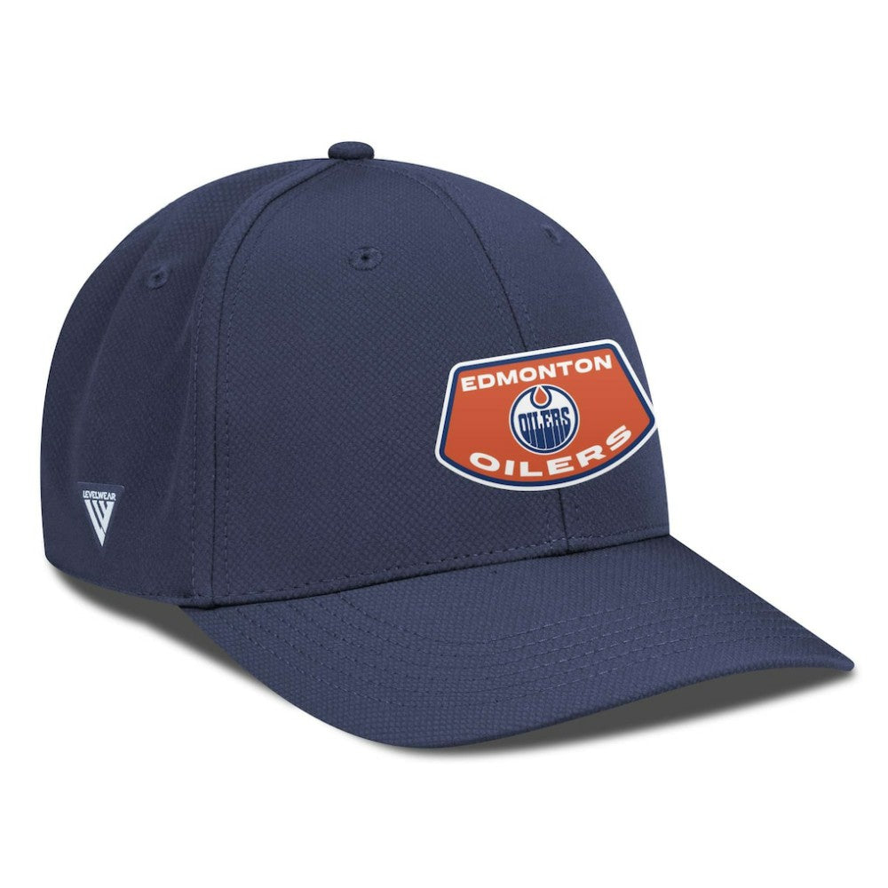 NHL Edmonton Oilers Levelwear Rise Skylight Flex Hat - Navy