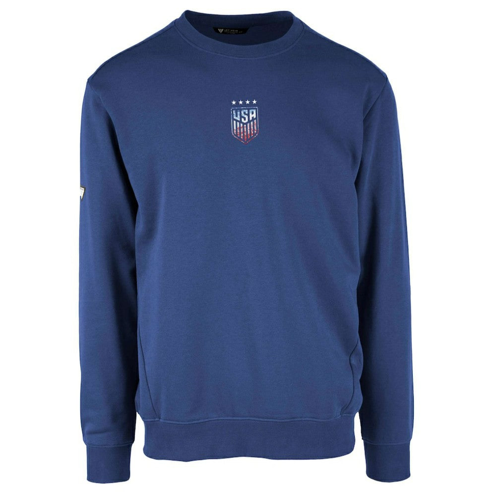 USWNT Levelwear Zane Pixel Crew Neck Pullover Sweatshirt Royal