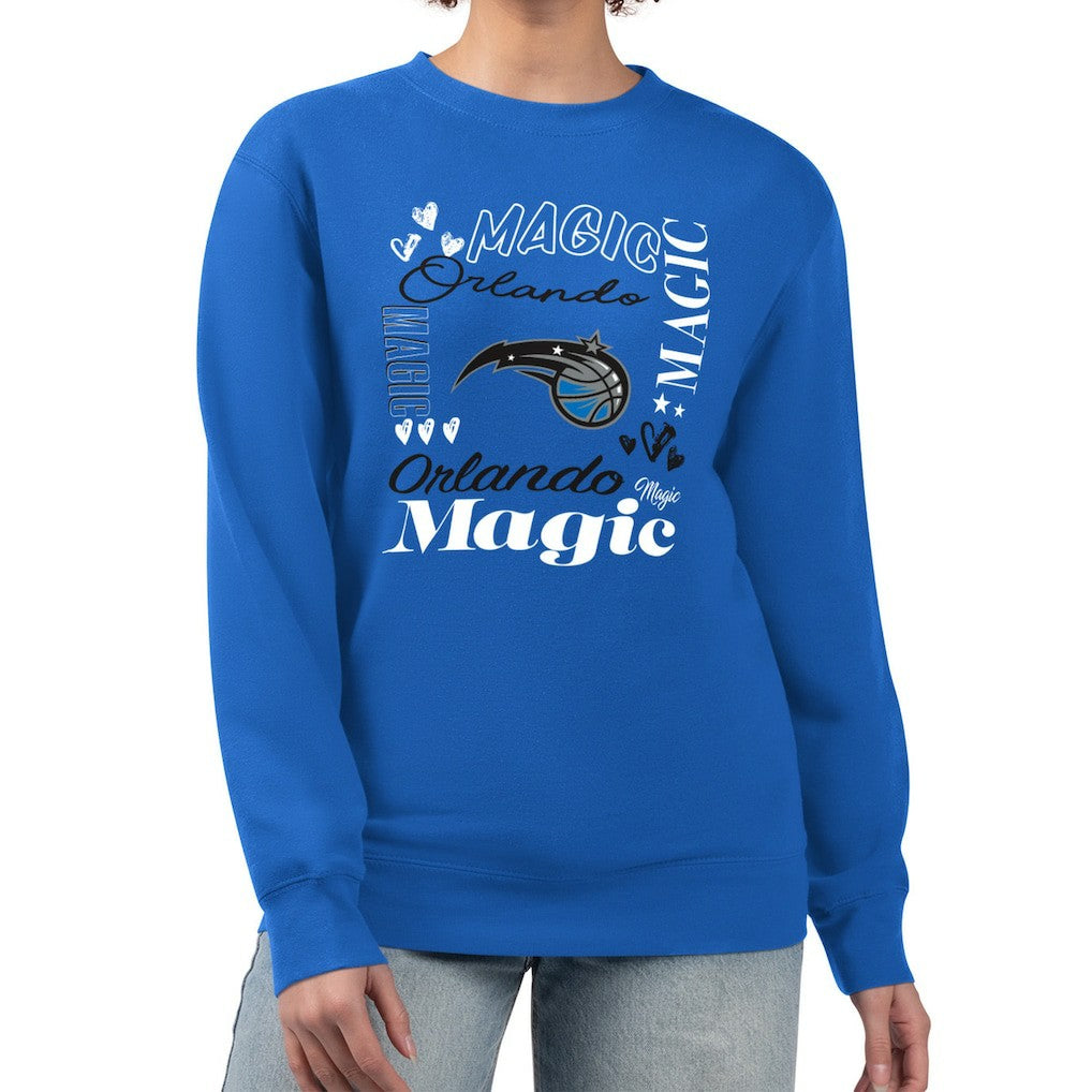 Orlando Magic G-III 4Her by Carl Banks Women's Collage Team Graphic Fleece Pullover Sweatshirt Blue