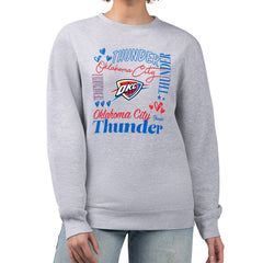 Oklahoma City Thunder G-III 4Her by Carl Banks Women's Collage Team Graphic Fleece Pullover Sweatshirt Heather Gray