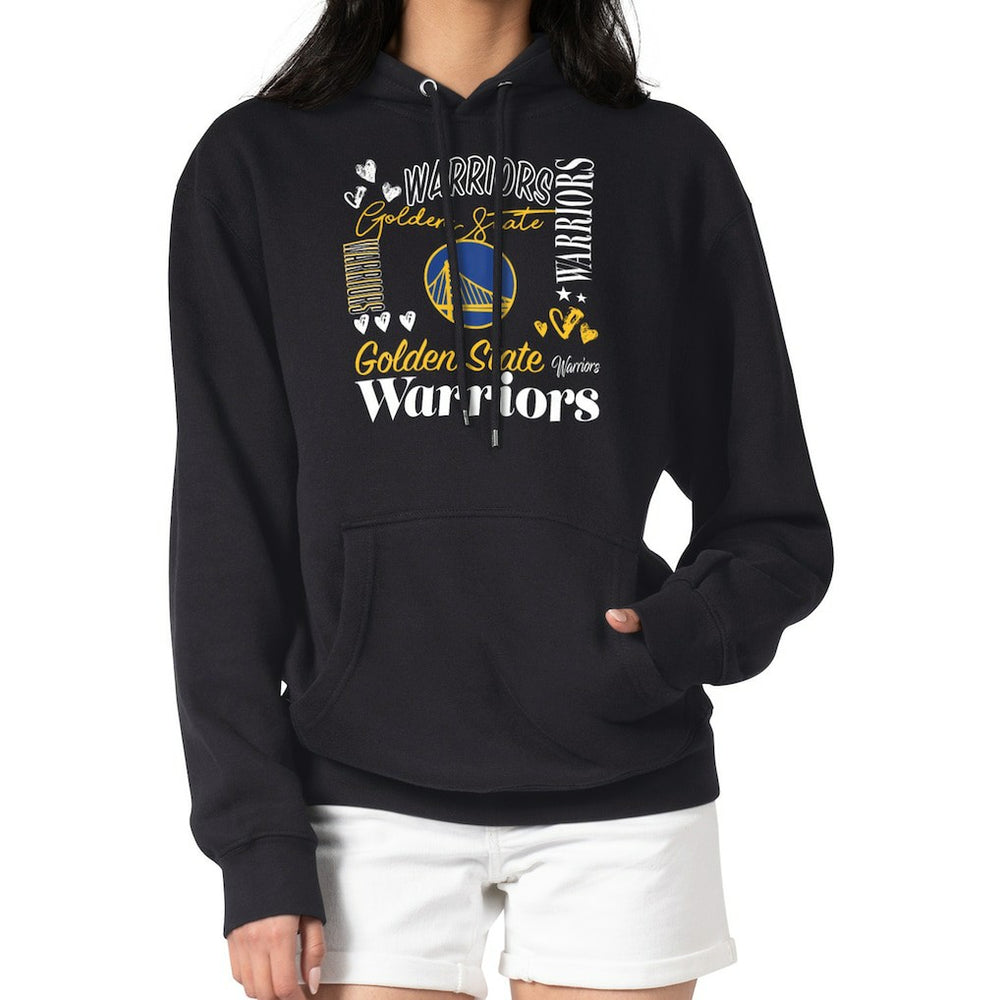 Golden State Warriors G-III 4Her by Carl Banks Women's Team Collage Graphic Fleece Pullover Hoodie Black