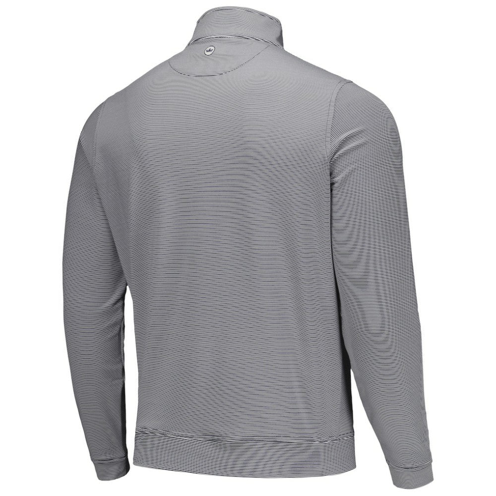 Baltimore Orioles Peter Millar Perth Sugar Stripe Performance Quarter-Zip Top - Black Tops