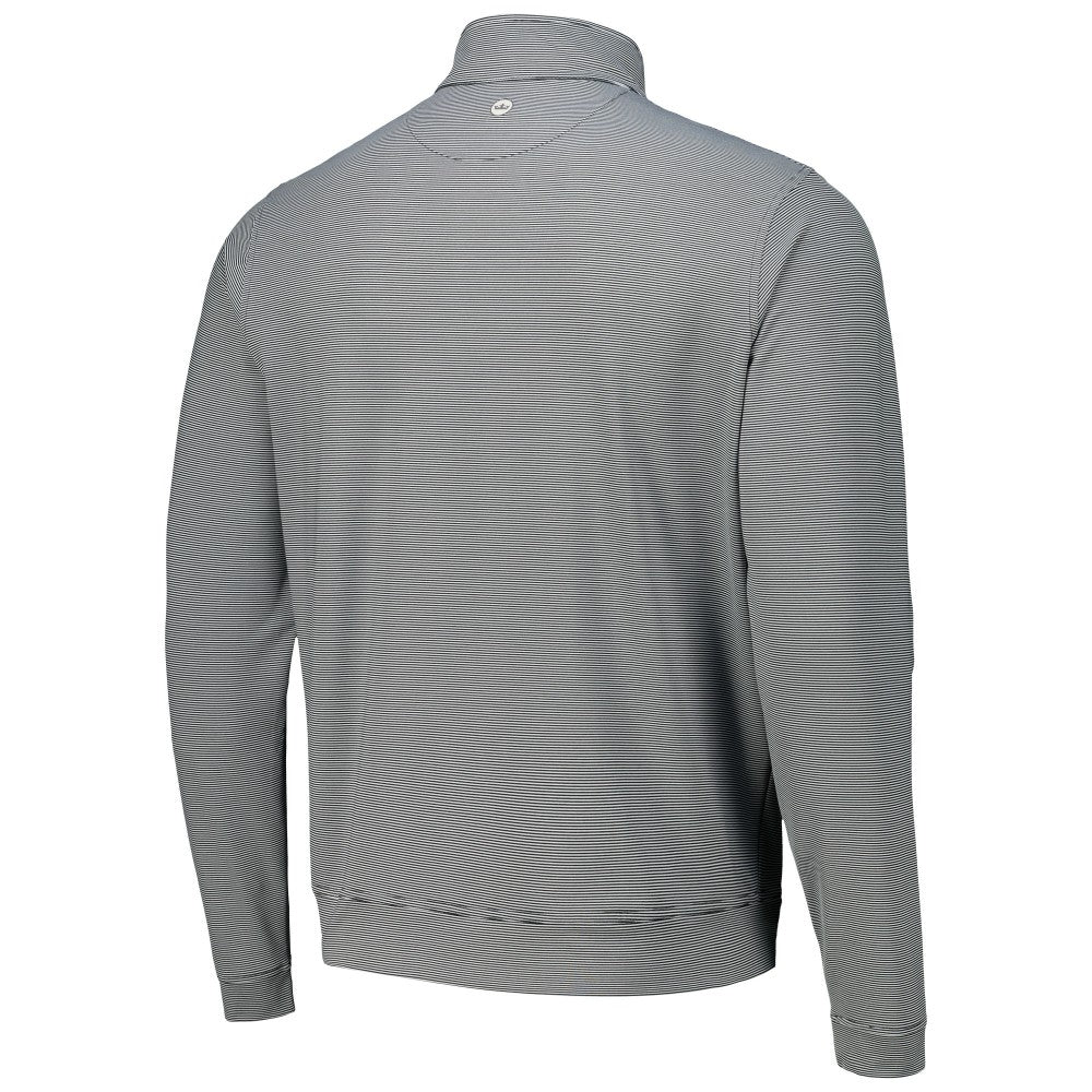 Cincinnati Reds Peter Millar Perth Sugar Stripe Performance Quarter-Zip Top - Black Tops