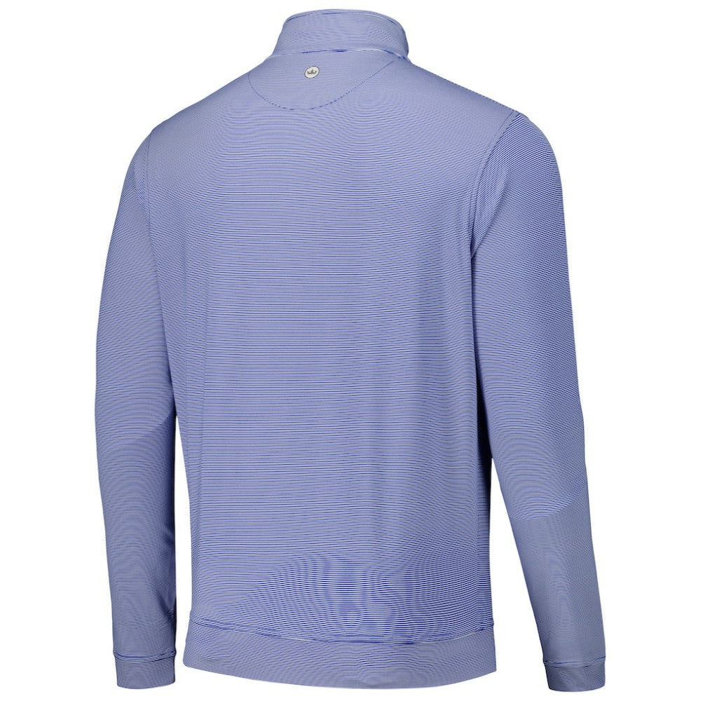 Los Angeles Dodgers Peter Millar Perth Sugar Stripe Performance Quarter-Zip Top - Royal Tops