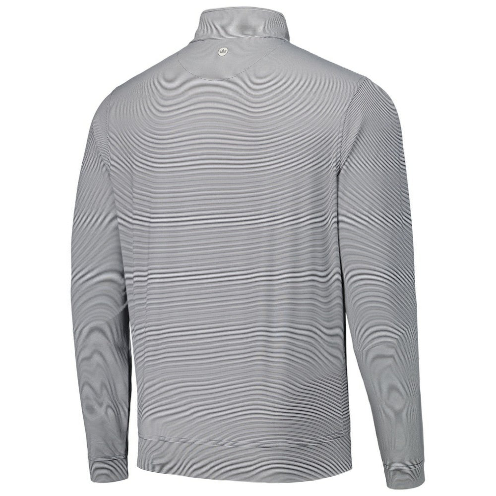 San Diego Padres Peter Millar Perth Sugar Stripe Performance Quarter-Zip Top - Black Tops