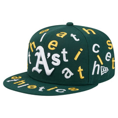 Oakland Athletics New Era Team Confetti 59FIFTY Fitted Hat - Green Hats