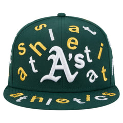 Oakland Athletics New Era Team Confetti 59FIFTY Fitted Hat - Green Hats