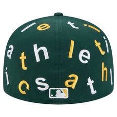 Oakland Athletics New Era Team Confetti 59FIFTY Fitted Hat - Green Hats