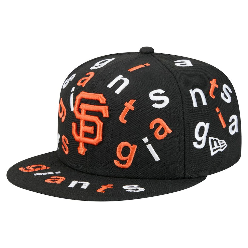 San Francisco Giants New Era Team Confetti 59FIFTY Fitted Hat - Black Hats