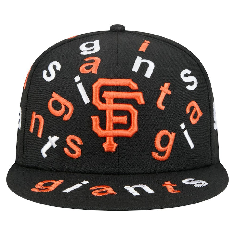 San Francisco Giants New Era Team Confetti 59FIFTY Fitted Hat - Black Hats