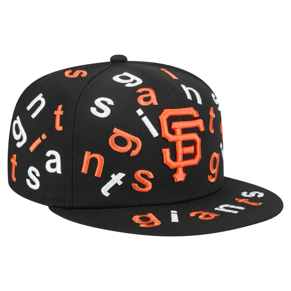 San Francisco Giants New Era Team Confetti 59FIFTY Fitted Hat - Black Hats
