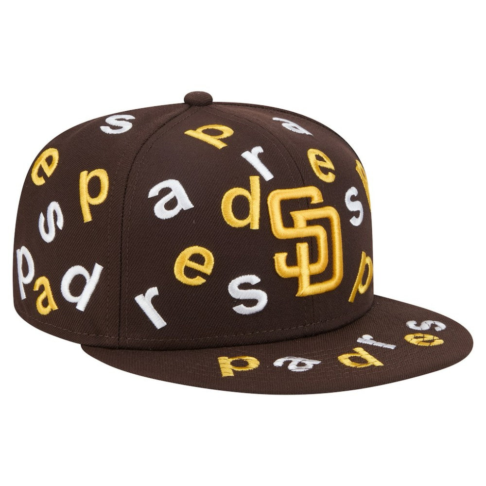 San Diego Padres New Era Team Confetti 59FIFTY Fitted Hat - Brown Hats